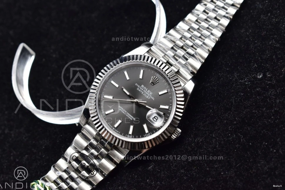 Jubilee DateJust Stick Grey 126334 Steel SA3235 on 904L 41 1:1 Bracelet DIWF Dial Edition Best 0429
